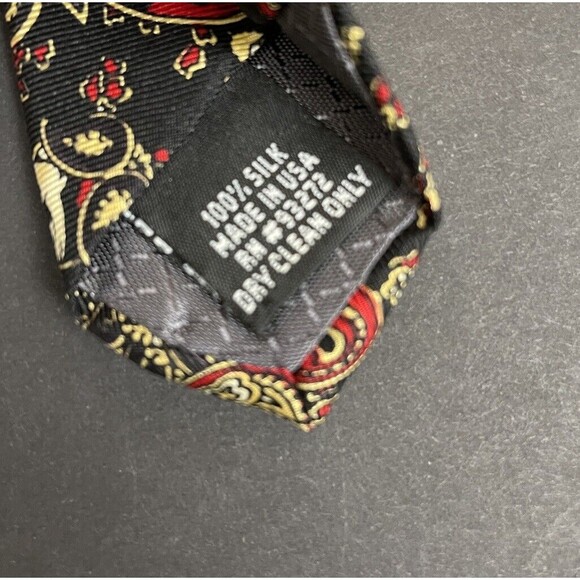 Balancine Tie Works Disney Mickey Mouse Paisley Necktie 4” X 57” 100% Silk USA - Picture 5 of 6